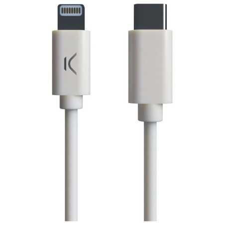 Cavo USB-C a Lightning KSIX MFI (1 m) Bianco