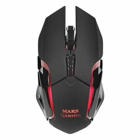 Mouse Gaming con LED Mars Gaming MMW 3200 dpi Nero