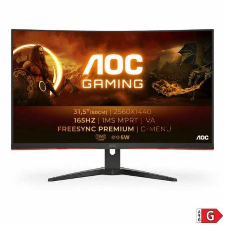 Monitor AOC CQ32G2SE/BK LED 32" LED VA Flicker free 50 - 60 Hz 165 Hz 50-60  Hz