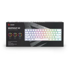 Tastiera Savio WHITEOUT X2 RED Nero Qwerty US