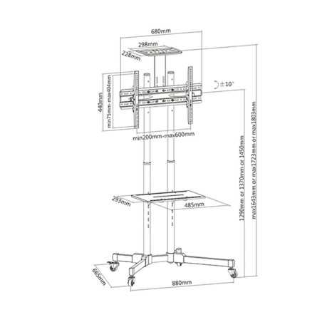 Supporto TV TM Electron 37"-70" 50 kg