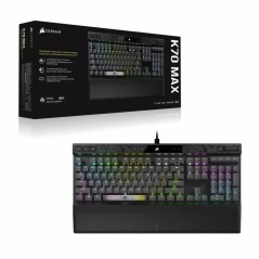 Tastiera Bluetooth Corsair K70 MAX RGB Nero Grigio Francese AZERTY