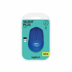 Mouse senza Fili Logitech M330 Silent Plus Azzurro 1000 dpi