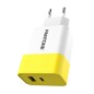 Caricabatterie da Parete Pantone PT-PDAC02Y Giallo Bianco 15 W