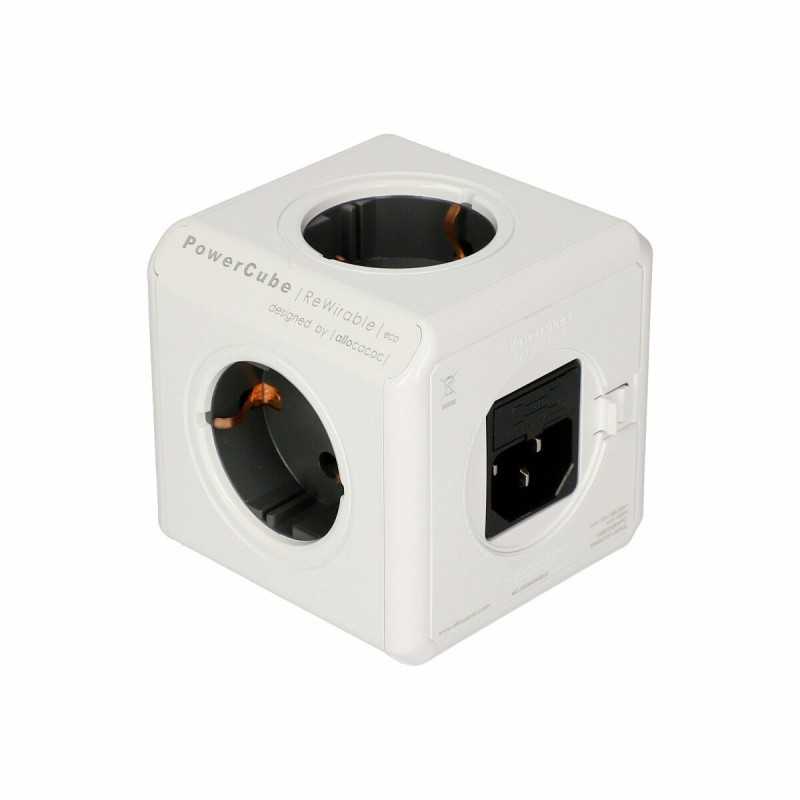 Adattatore a Spina Universale da Viaggio Allocacoc PowerCube Bianco