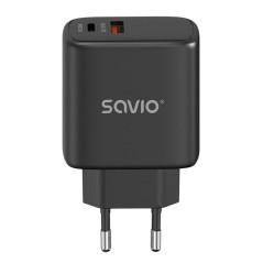 Caricabatterie da Parete Savio LA-06/B Nero 30 W