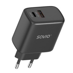 Caricabatterie da Parete Savio LA-06/B Nero 30 W