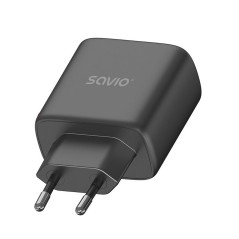 Caricabatterie da Parete Savio LA-06/B Nero 30 W