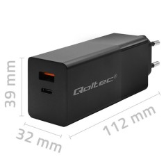 Caricabatterie da Parete Qoltec 52382 Nero 100 W (1 Unità)