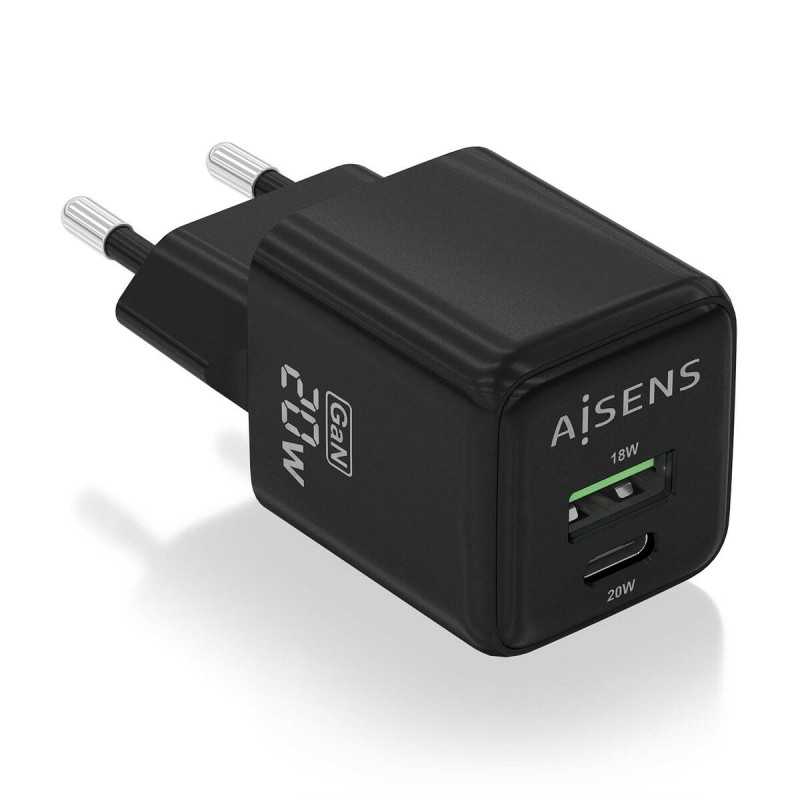 Caricabatterie da Parete Aisens ASCH-20W2P011-BK 20 W Nero (1 Unità)