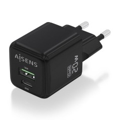 Caricabatterie da Parete Aisens ASCH-20W2P011-BK 20 W Nero (1 Unità)