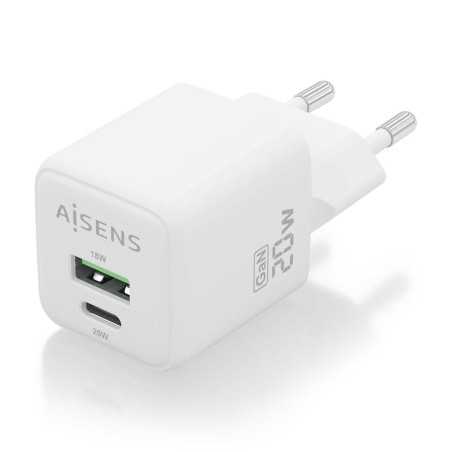 Caricabatterie da Parete Aisens ASCH-20W2P010-W Bianco 20 W (1 Unità)