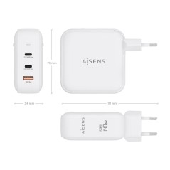 Caricabatterie da Parete Aisens ASCH-140W3P030-W Bianco 140 W (1 Unità)