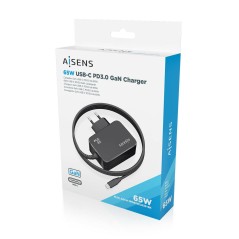 Caricabatterie da Parete Aisens ASCH-1PD65WL033-BK Nero 65 W (1 Unità)