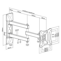 Supporto TV MacLean MC-719 27" 13" 15 kg