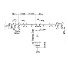 Supporto da Tavolo per Schermo Equip 650152