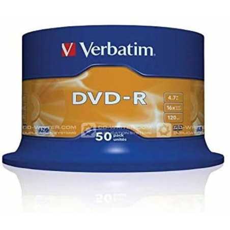 DVD-R Verbatim DVD-R Matt Silver 16x Argentato (50 Unità)