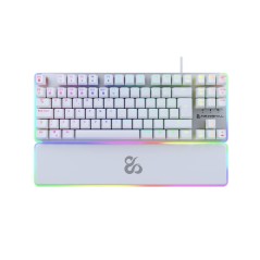 Tastiera per Giochi Newskill Gungnyr TKL Pro Ivory Qwerty in Spagnolo LED RGB