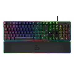 Tastiera per Giochi Newskill Gungnyr Pro Nero Qwerty in Spagnolo LED RGB