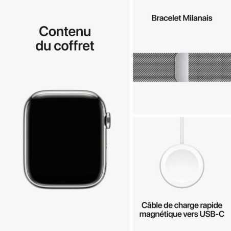 Smartwatch Apple Series 9 Argentato 45 mm