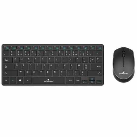 Tastiera e Mouse Bluestork Sans fil Ultra compact Nero