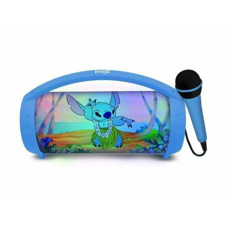 Altoparlante Bluetooth con Microfono Karaoke Lexibook Stitch Disney Azzurro