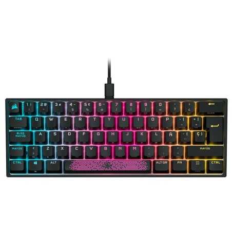 Tastiera per Giochi Corsair K65 Qwerty in Spagnolo Nero