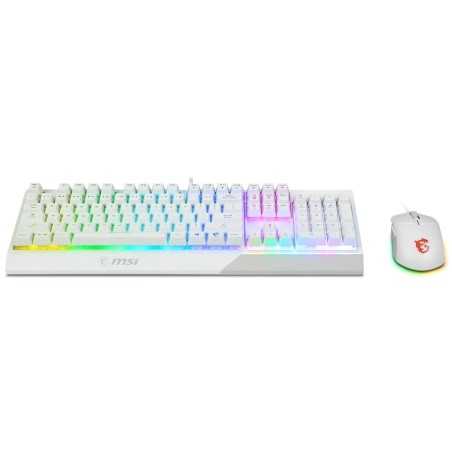 Tastiera e Mouse MSI Vigor GK30 Qwerty in Spagnolo Bianco