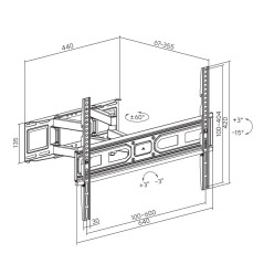 Supporto da Parete MacLean MC-710N 37" 80"