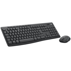 Tastiera e Mouse Logitech 920-012077 Grafite Monocromatica QWERTY