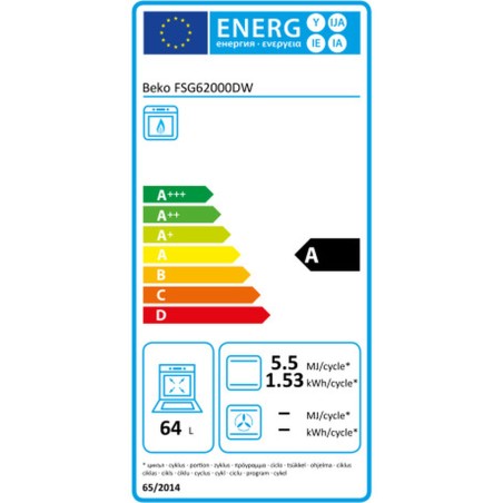 Cucina a Gas BEKO FSG62000DWL