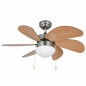 Ventilatore da Soffitto con Luce Orbegozo CP15075N Legno 50 W