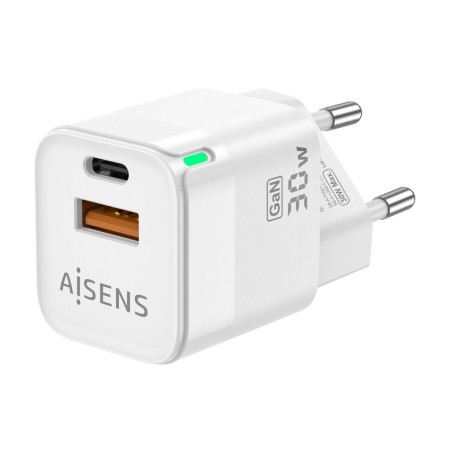 Caricabatterie da Parete Aisens ASCH-30W2P004-W Bianco 30 W (1 Unità)