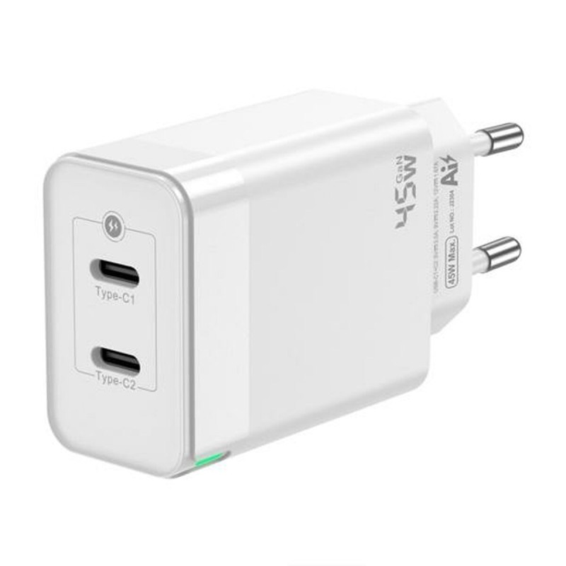 Caricabatterie da Parete Aisens ASCH-45W2P005-W Bianco 45 W (1 Unità)