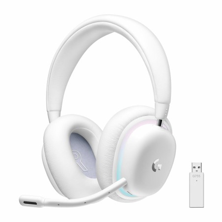 Auricolari Bluetooth con Microfono Logitech G735 Bianco Azzurro/Bianco