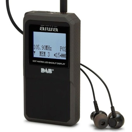 Radio Aiwa Nero 1,7" DAB/DAB+/FM