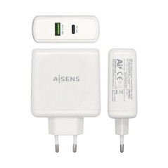 Caricabatterie USB da Parete Aisens ASCH-2PD30QC-W Bianco 48 W USB-C (1 Unità)