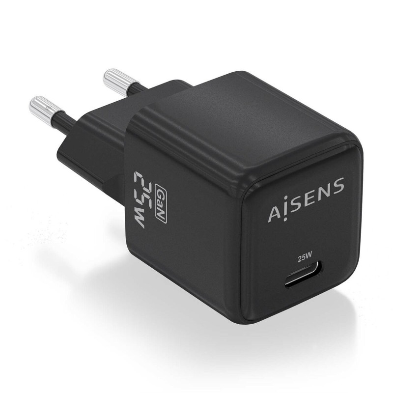 Caricabatterie da Parete Aisens ASCH-25W1P013-BK 25 W Nero (1 Unità)