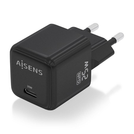 Caricabatterie da Parete Aisens ASCH-25W1P013-BK 25 W Nero (1 Unità)