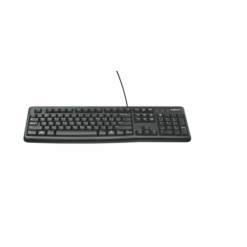 Tastiera Logitech Keyboard K120 for Business Nero Bianco Inglese