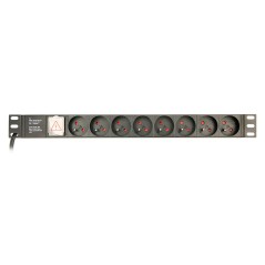 Multipresa 19" 8 Tomas Schuko con On/Off Switch GEMBIRD EG-PDU-014-FC14 (3 m)