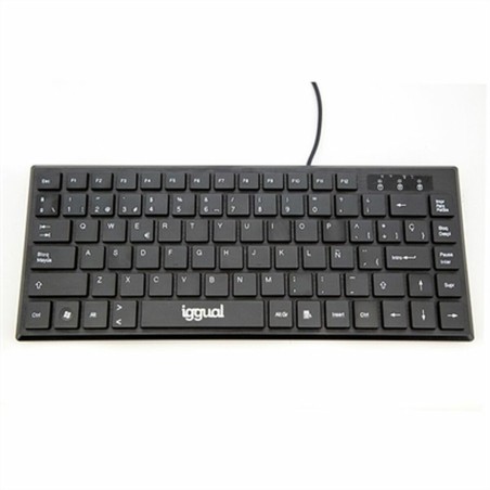 Tastiera iggual Teclado USB compacto TKL Slim TKL-USB negro Nero