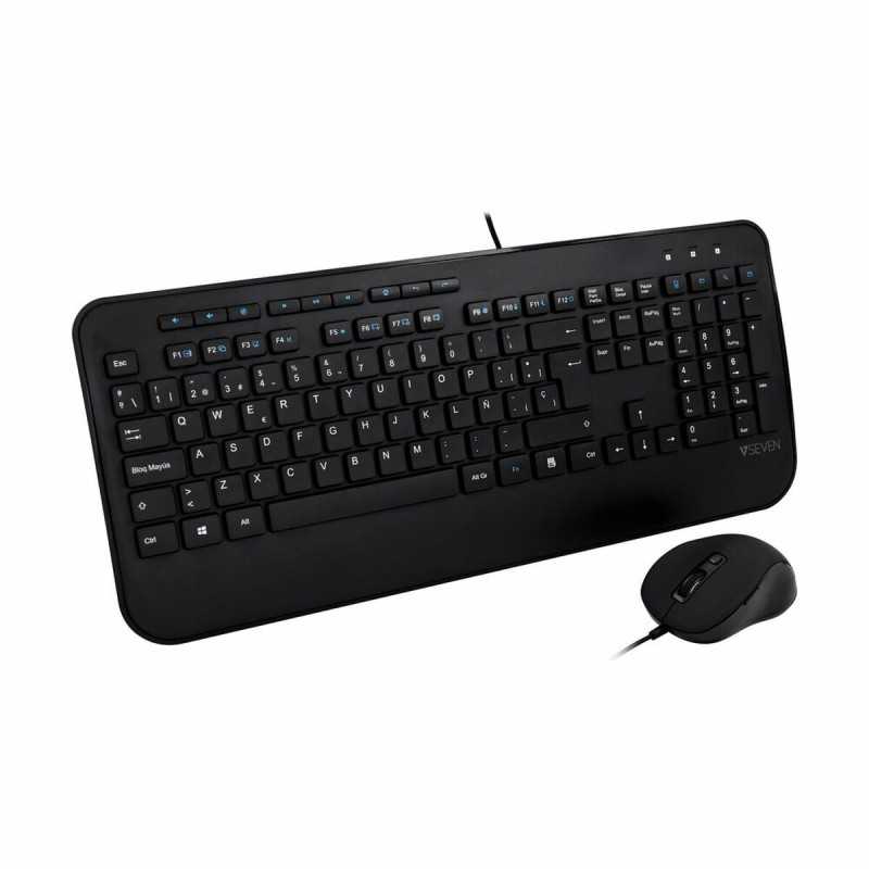 Tastiera e Mouse V7 CKU300ES Spagnolo QWERTY