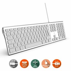 Tastiera Mobility Lab Bianco Argentato Mac OS AZERTY