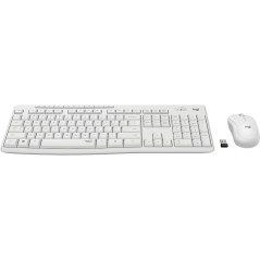 Tastiera e Mouse Wireless Logitech MK295 Bianco Francese AZERTY