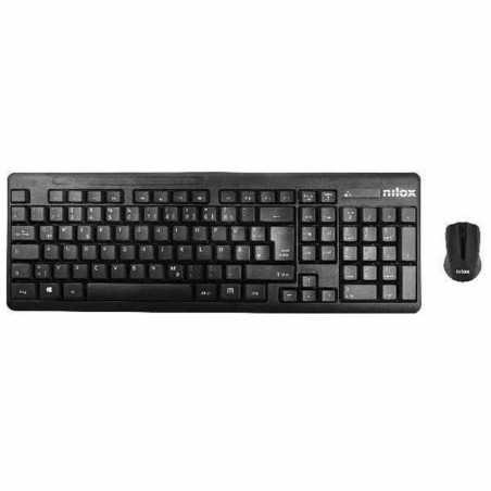 Tastiera e Mouse Nilox Combo de ratón más teclado wireless Nero Qwerty in Spagnolo