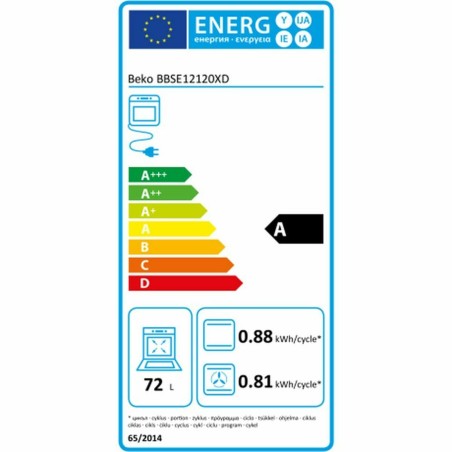 Forno Multifunzione BEKO BBSE12120XD 72 L