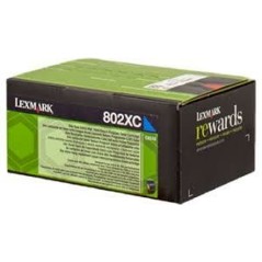 Toner Lexmark 802XC Azzurro Ciano