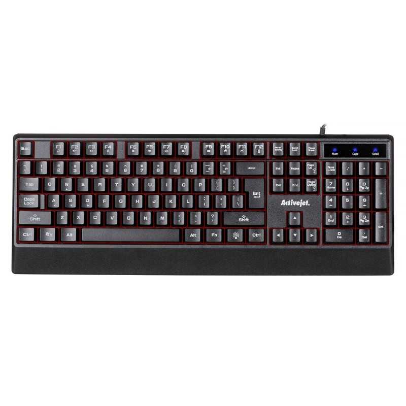 Tastiera Activejet K-3255 Nero Monocromatica QWERTY