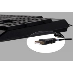 Tastiera Activejet K-3255 Nero Monocromatica QWERTY